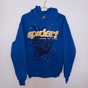 Sp5der Blue Hoodie
